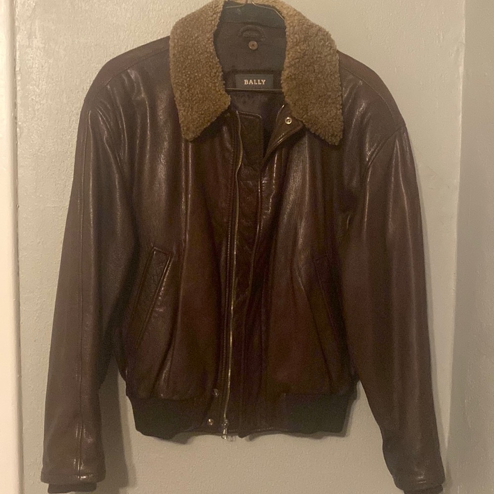 Vintage Bally Leather bomber jacket